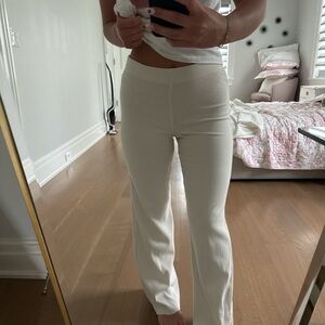 Garage White Straight Leg Pants